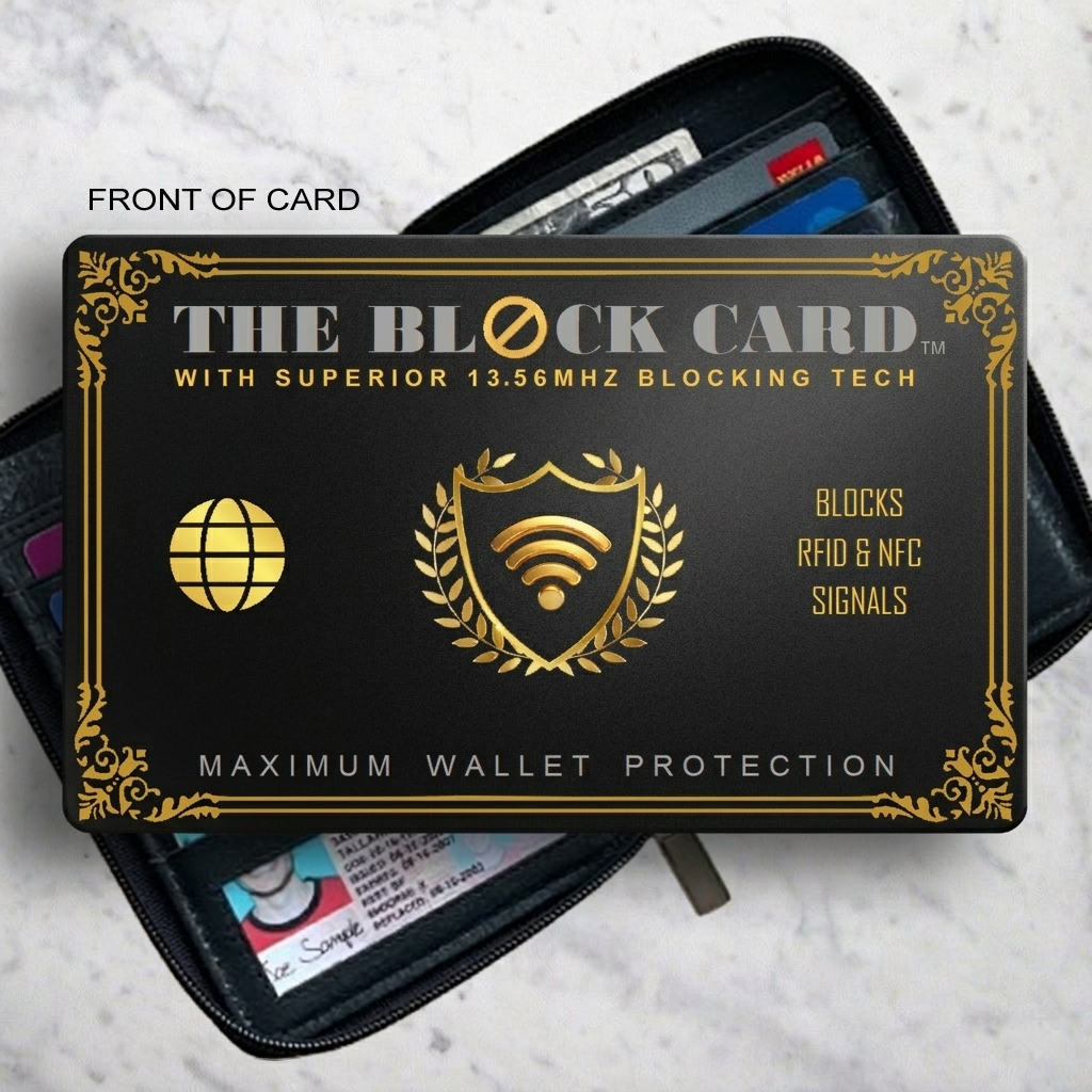 The Block Card™ an original product by CardPros.Shop | RFID Blocking Card "Maximum Wallet Protection" Family 6-Pack