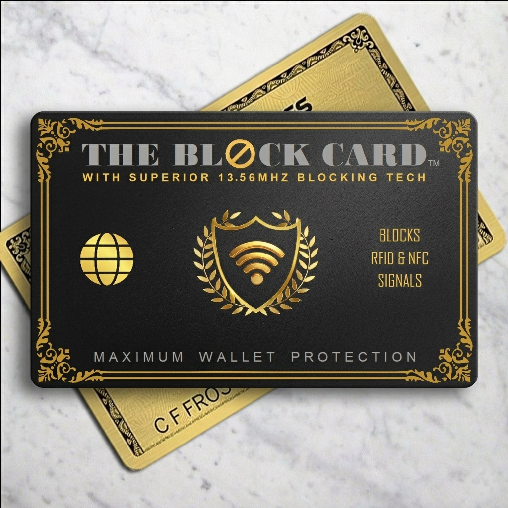 The Block Card™ an original product by CardPros.Shop | RFID Blocking Card "Maximum Wallet Protection" Family 6-Pack