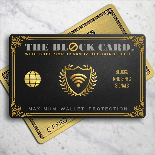The Block Card™ an original product by CardPros.Shop | RFID Blocking Card "Maximum Wallet Protection" 3-Pack