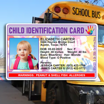 Child Identification Card
