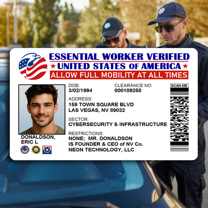 Essential Worker Verified ID Card