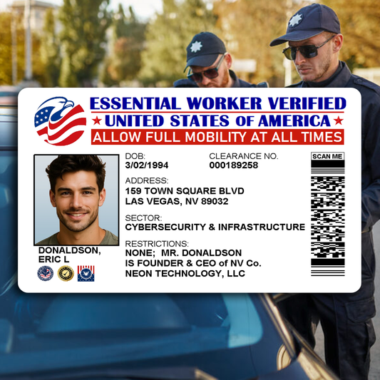 Essential Worker Verified ID Card